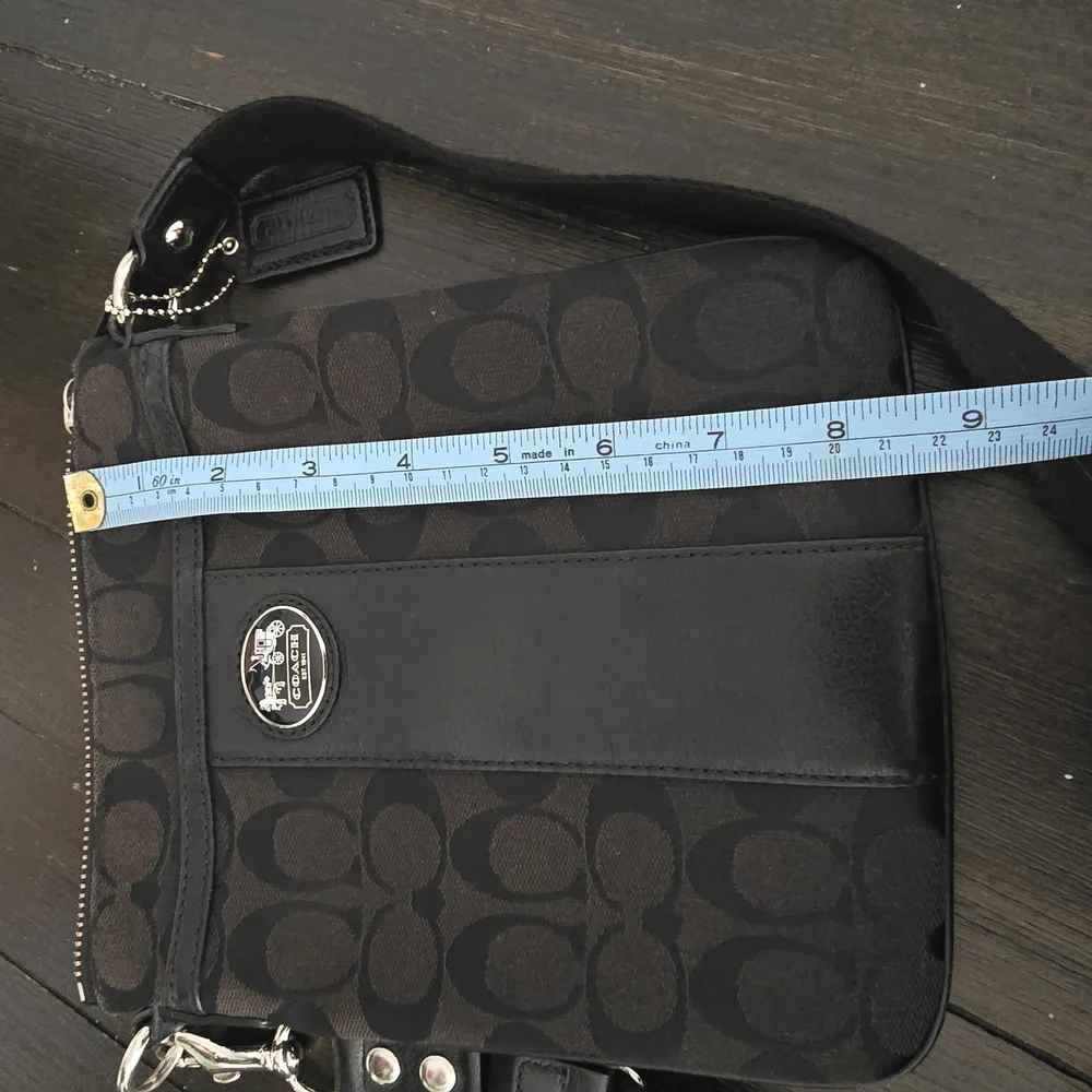 Coach Signature Black and Brown Crossbody - Picture 2 of 11